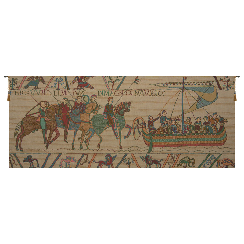 William Embarks Without Border European Tapestry Wall Hanging, 20" H x 48" W x 3" D