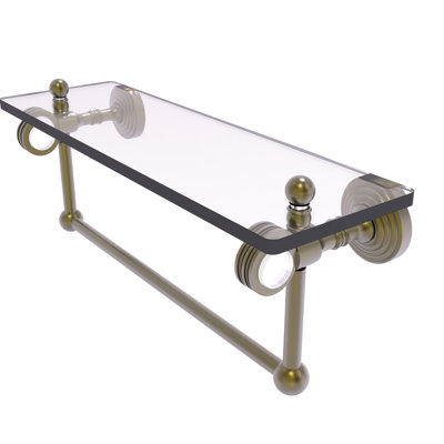 Jarrell Glass Bracket Shelf with Towel Bar