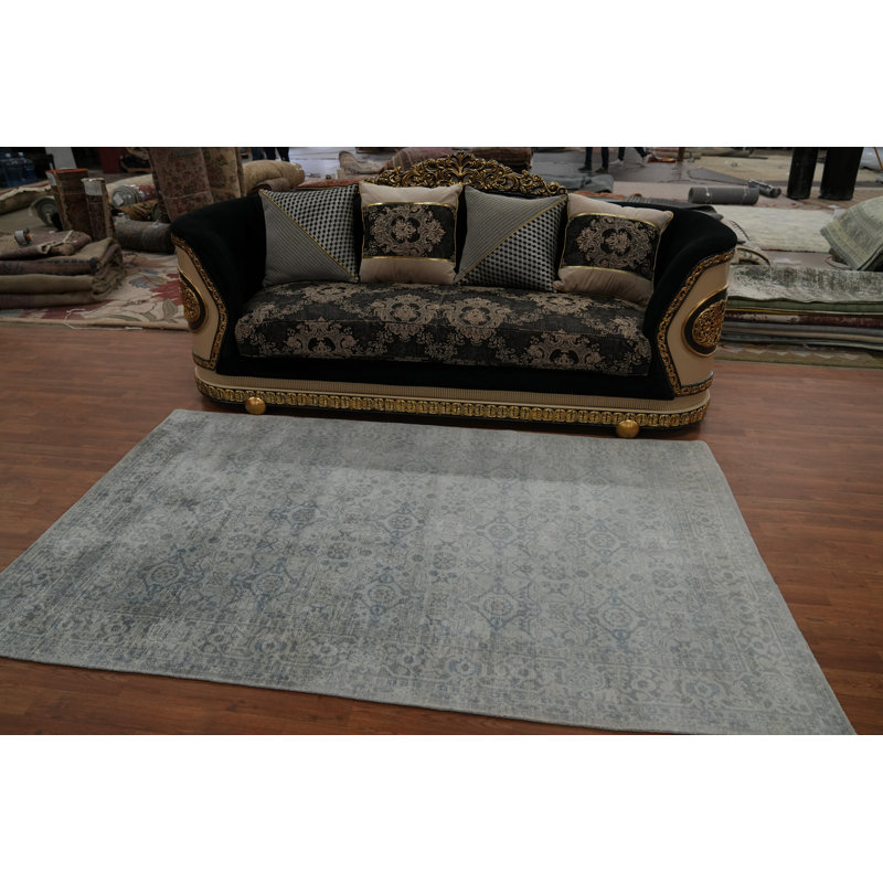Handmade Transitional Oushak Area Rug 5x8
