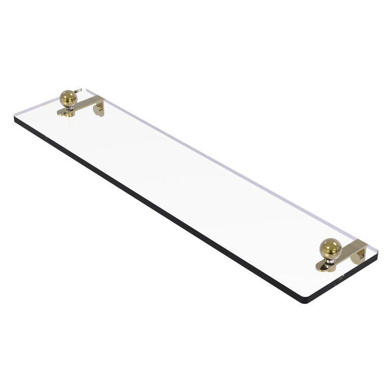 Tablette murale Morosini, 16 po, Laiton non laqué