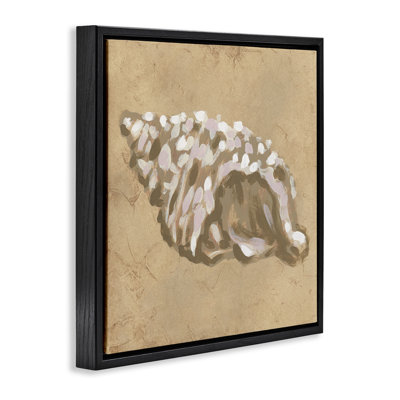 Earth Tone Conch Floating Frame, design by June Erica Vess