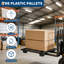 Heavy Duty Nestable Interlinked Plastic Pallets – Lightweight, Waterproof & Dampure-Proof Storage Pads with Breathable Grid, Ideal for Warehouse, Garage, Basement, Indoor & Outdoor Use, 23.6" x 15.7" x 3.9", 6 Pack, Black (6-Piece Black Set)-316681650