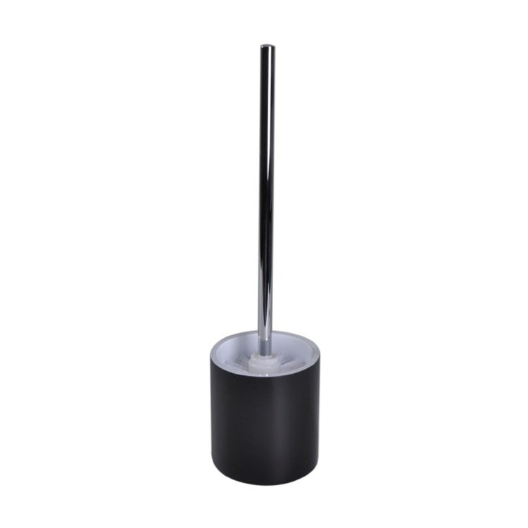 Dôme 14,51 po H Brosse de toilette et support autoportant, Noir