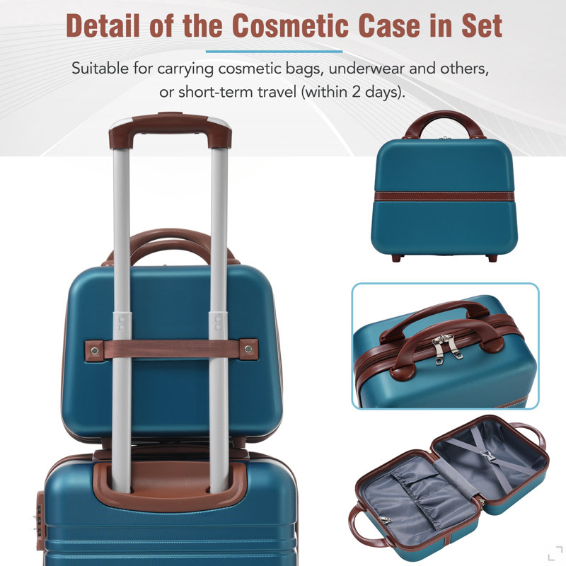 Ensembles de valises Hardshell 4 pièces 20 "+ 24" + 28 "Valise et valise à roulettes