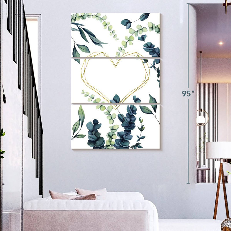 Hardie Eucalyptus And Heart, 32" H x 20" W