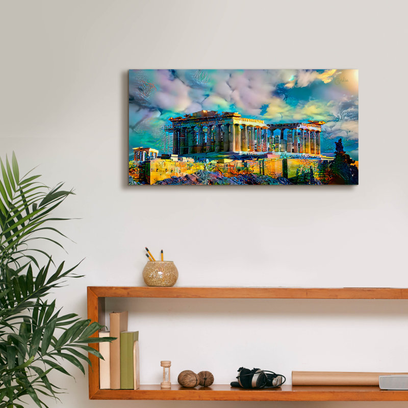  «Grèce Athènes Parthénon 2023» par Pierre Gavidia, art mural sur toile, 24 po x 12 po