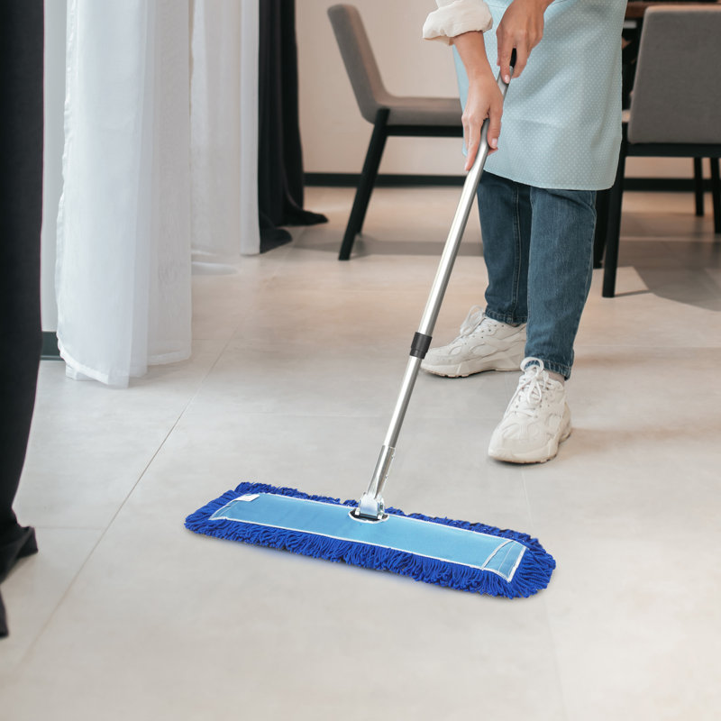 Gritt Commercial All-In-One 60” Microfiber Dust Mop Set With 72" Telescopic Handle, 72" H x 36" W x 5" D