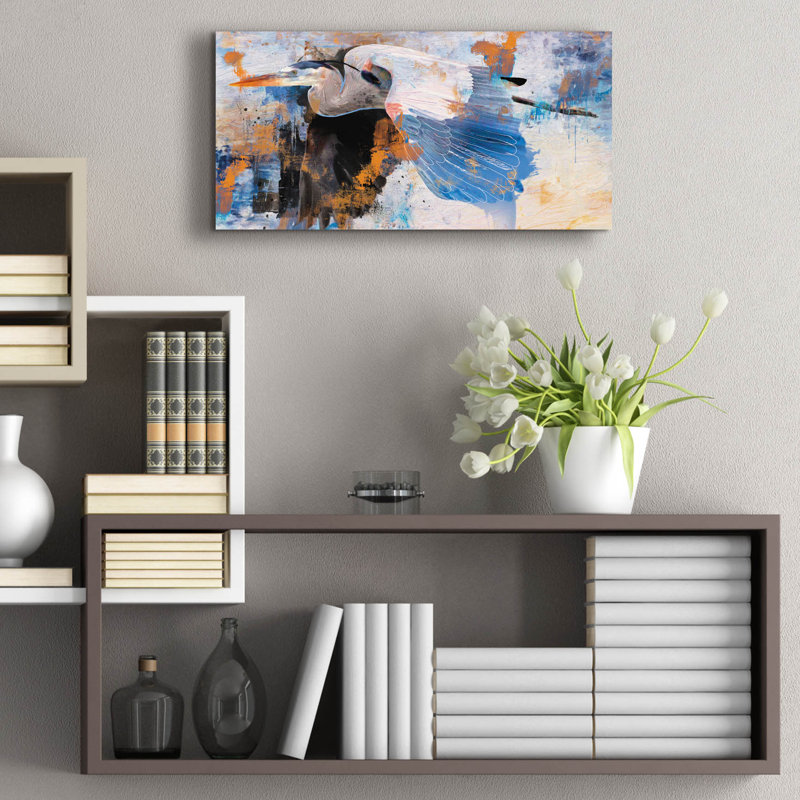 Art mural en verre Dovecove «Blue leader» par Design Fabrikken, H 12 po x l 24 po
