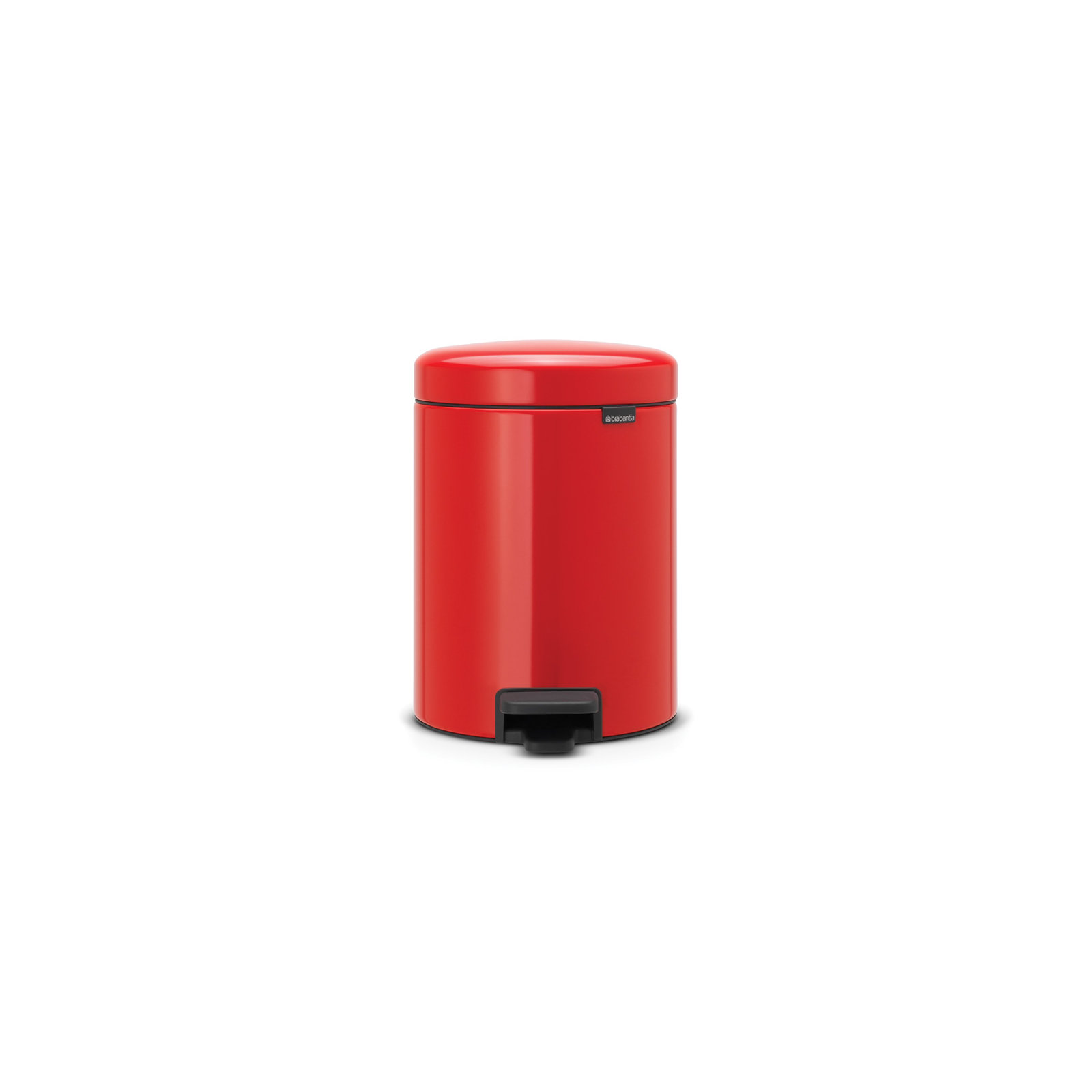 Brabantia NewIcon Step On Trash Can, 1.3 Gallon (5 Liter), Passion Red
