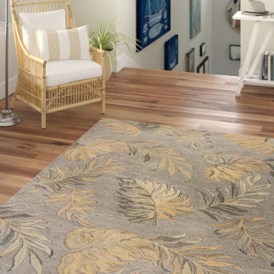 Tapis gris en laine touffeté à la main Vredenburgh Ocean