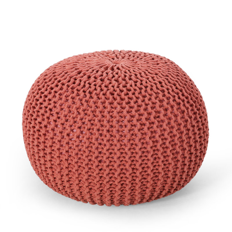 Pouf rond de 20 po de largeur, Corail