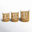 Handmade Bamboo Basket With Handles - Set of 3