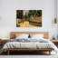 Maisons en bord de route, vers 1881. Affiche murale abstraite d'architecture estivale contemporaine.-1372399750
