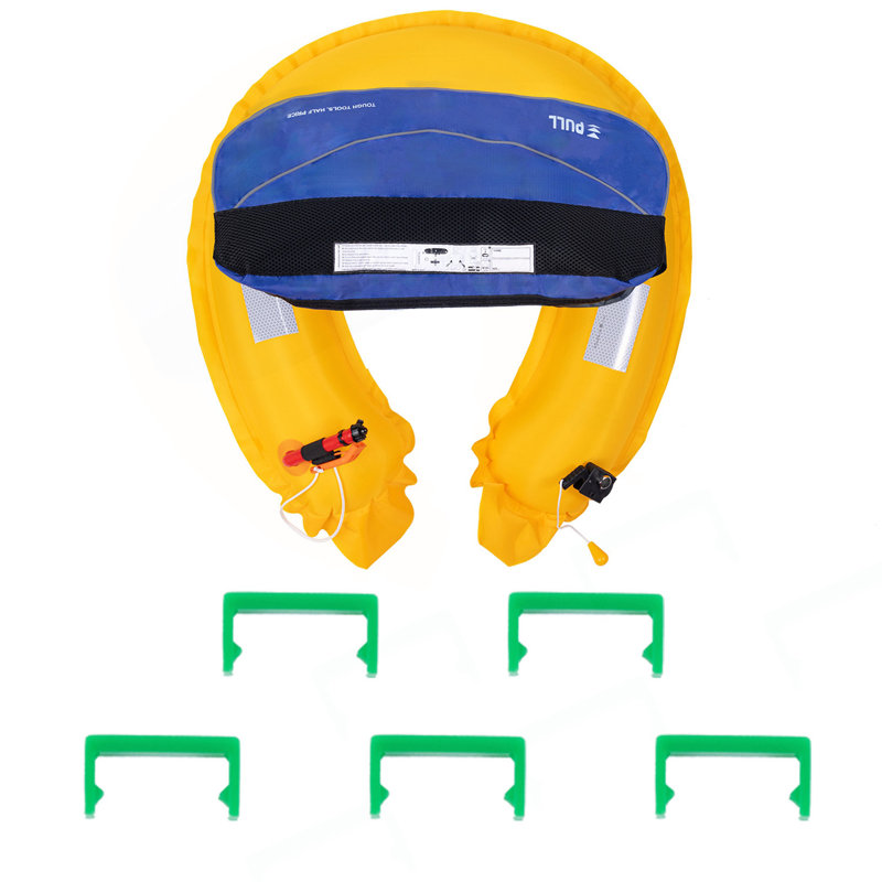 Ensemble de ceintures gonflables manuelles pour adultes PFD Cylindre de CO2 non inclus, Bleu
