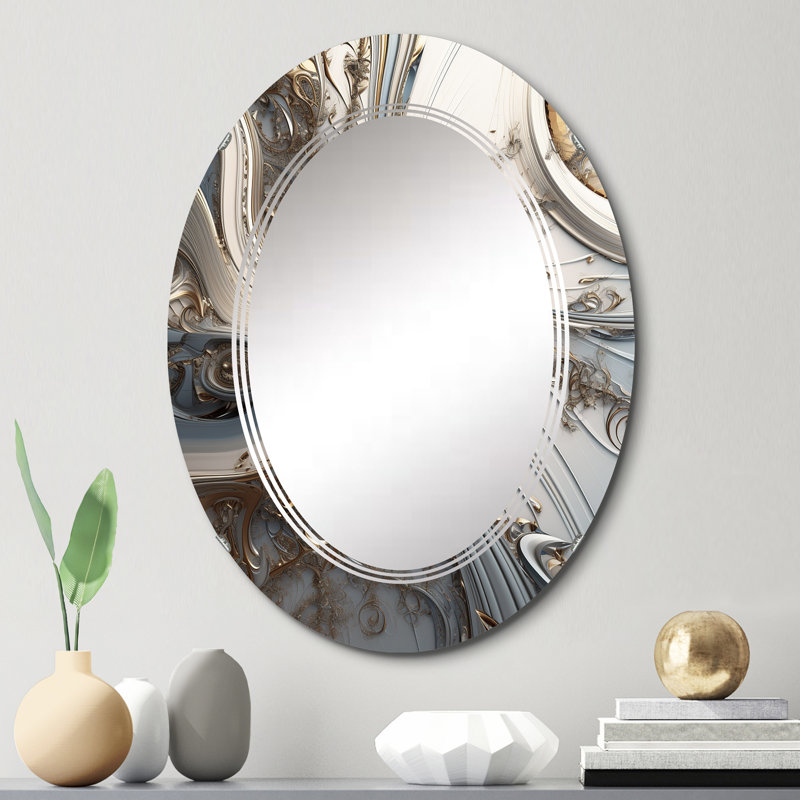 Kanto - Miroir mural moderne ovale, 30 po x 20 po