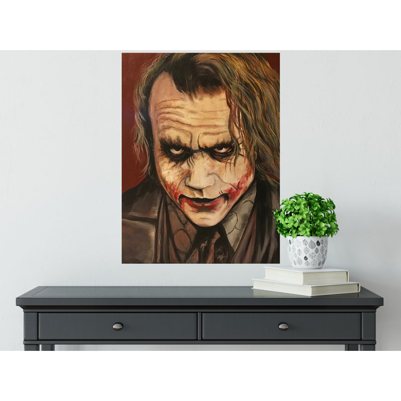 «Joker II» par Ed Capeau - reproduction d'art, Toile tendue, H 32 po x l 24 po x P 0,15 po, Pas de tapis