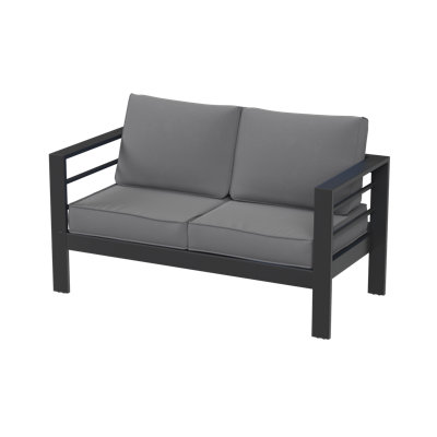 2-Person Outdoor Sofa with Cushions