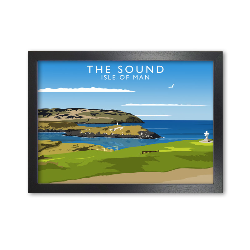 The Sound Isle Of Man 1 Piece Single Picture Frame Wall Art, 297cm H x 42cm W x 3cm D, Black