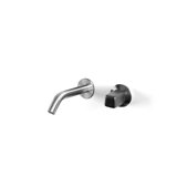 Acquaco Linki Io Wall Mount Two-Hole Single Handle Bathroom Lavatory Faucet with 5'' Spout Reach