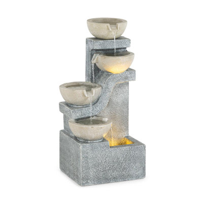 Delos Weather Resistant Cascade Fountain with Light