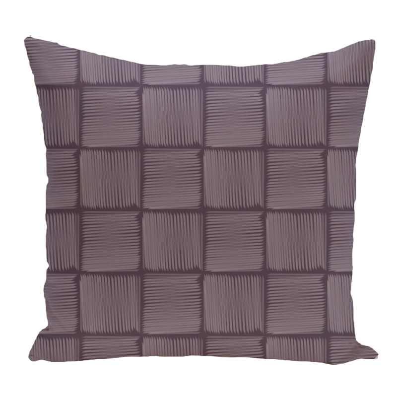  Housse de coussin carré et insert, H 18 po x l 18 po, Mauve