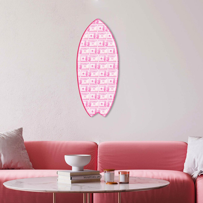 Money Talk Doll I Decorative Acrylic Skimboard by Oliver Gal