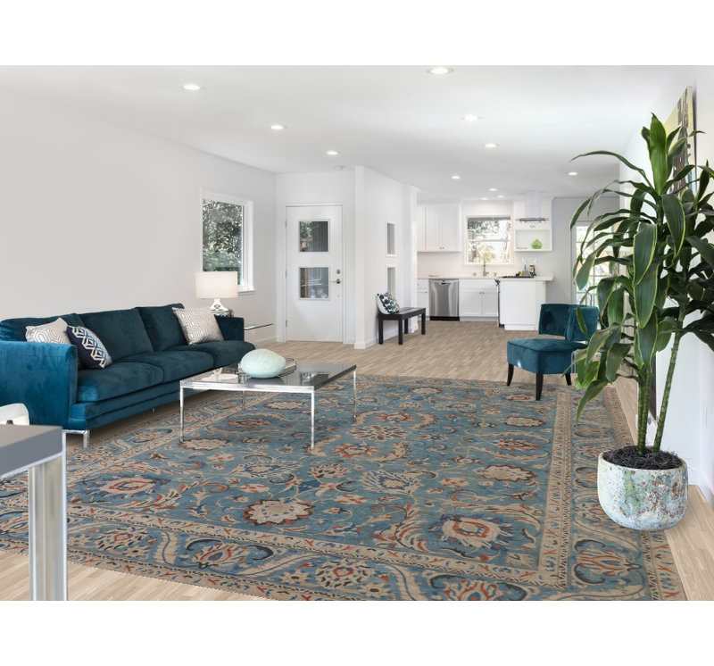 Tapis bleu surdimensionné 9 x 13