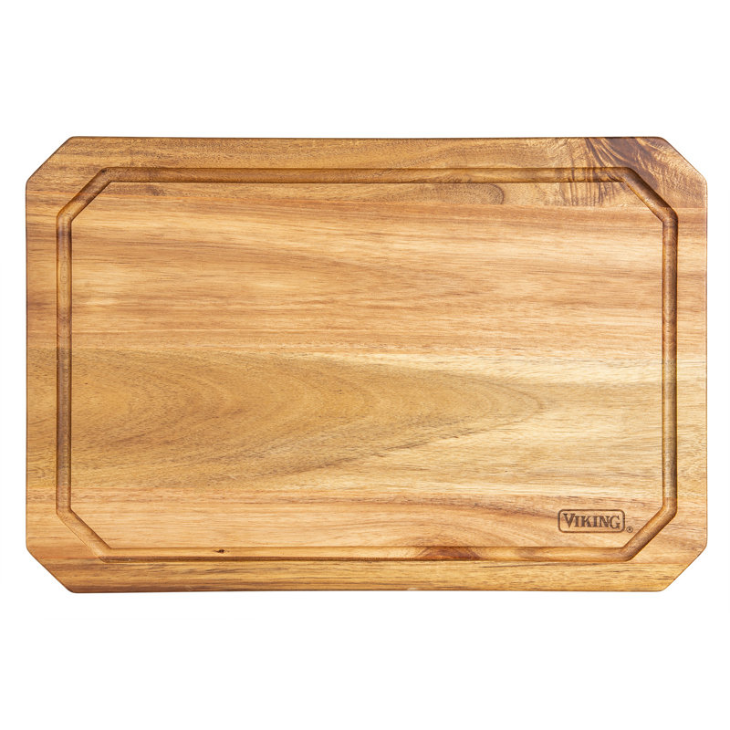 Viking Acacia Wood Rectangular Chopping Board with Juice Groove