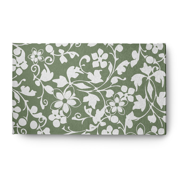 Chenille Floral Indoor Rug