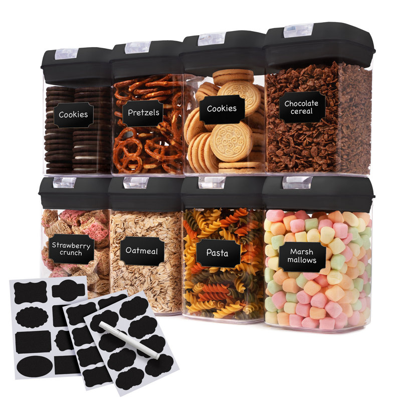 Cheer Collection Food Storage Container, Black