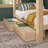 Mid-Century Modern Full Over Full Bunk Bed with Storage Drawers-439352852
