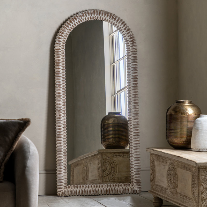Janette Mirror, 170 cm H x 77 cm W, White Wash