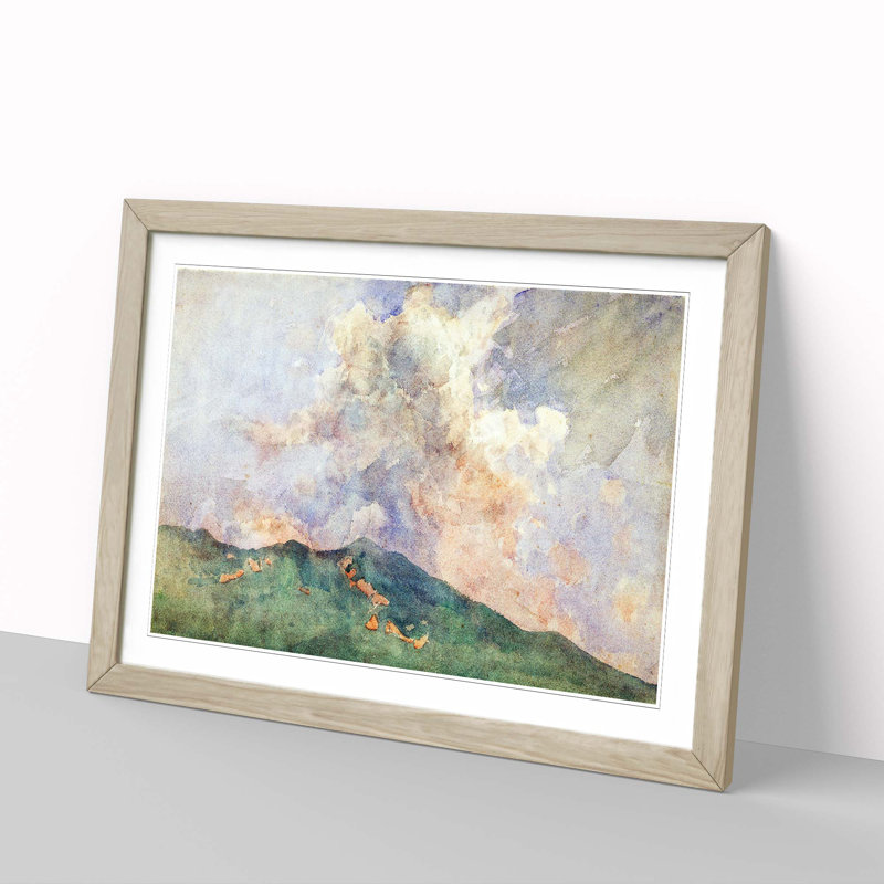 Cloud by Asai Chu - Picture Frame Painting Print, 27cm H x 36cm W x 2cm D, Oak Framed