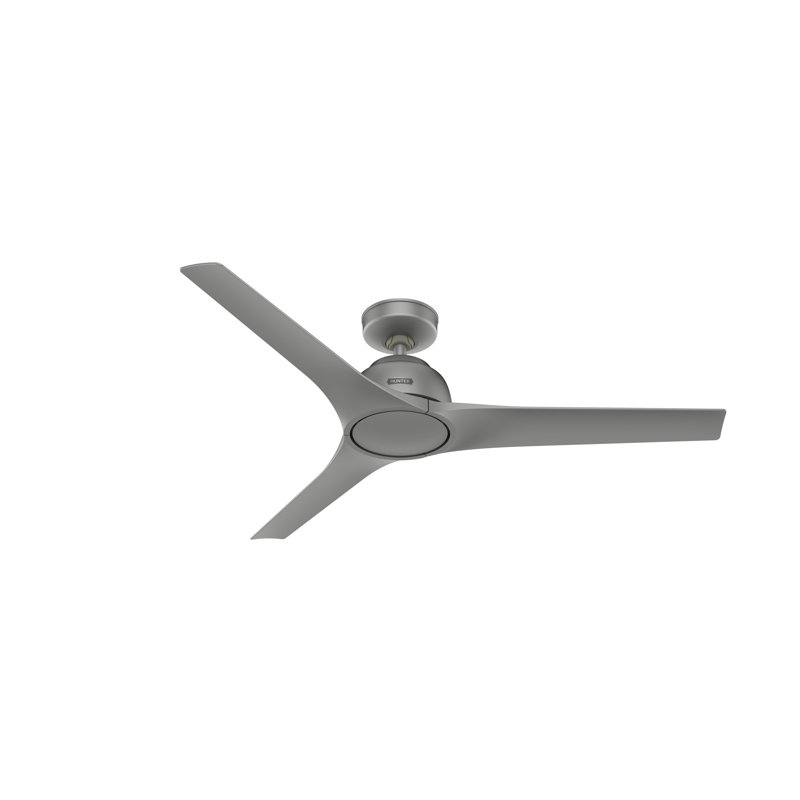 52" Gallegos 3 - Blade Standard Ceiling Fan with Wall Control, Matte Silver