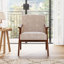 Chaises d'appoint rembourrées en bois massif de 26 po de largeur Mid-Century Leathaire-990502108-1001543575