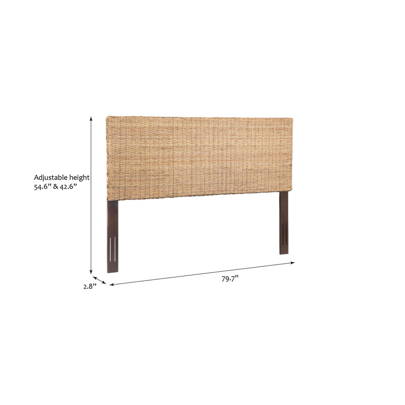 Wicker Panel Headboard, King