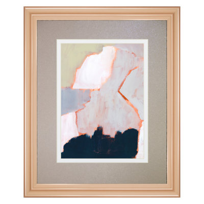 Art mural Raze II - 34 po x 40 po - cadre romantique or rose