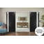 Porte de grange double robuste avec | Planum 0040 noir mat avec verre blanc | Ensemble de 13 cintres lourds pour rail | Portes intérieures à panneau plein - Rail argenté-110334444-110334435