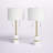 31.5'' Tall White Metal/Resin Table Lamp Set
