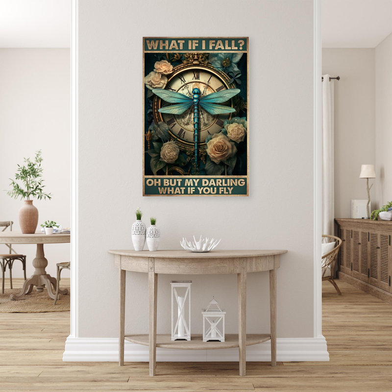 Dragonfly What If I Fall On, impression sur toile, H 14 po x l 11 po x P 1,25 po