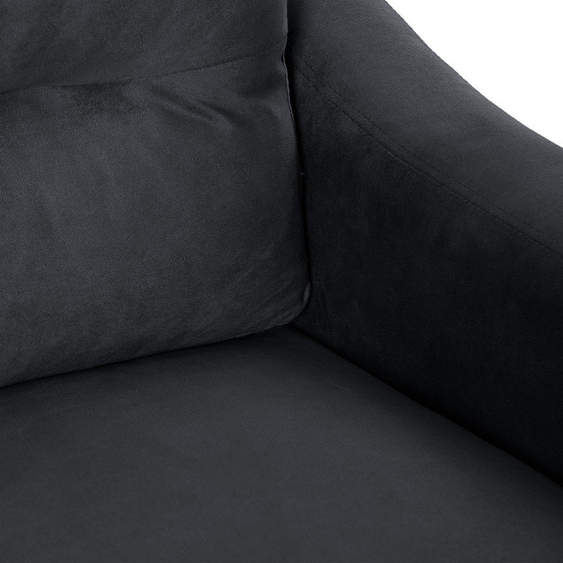 Couch Comfortable Sectional Couches and Sofas for Living Room Bedroom Office Small Space, 2, Black Velvet