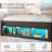 Sherell Bed Frame with Bookcase Storage Headboard and Footboard, LED Lights, Charging Station-409051021-409050995