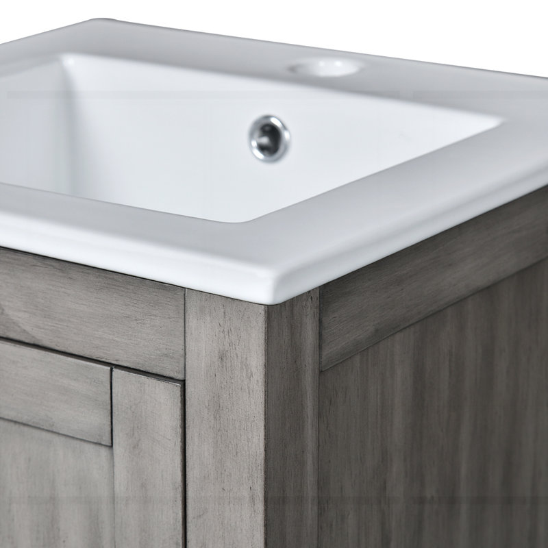16" Bathroom Vanity Sink Combo for Small Space