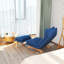 Chaise de canapé moderne et polyvalente, métal bleu foncé, réglable pour les loisirs