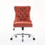 Chaise de bureau rembourrée orange moderne Chenille