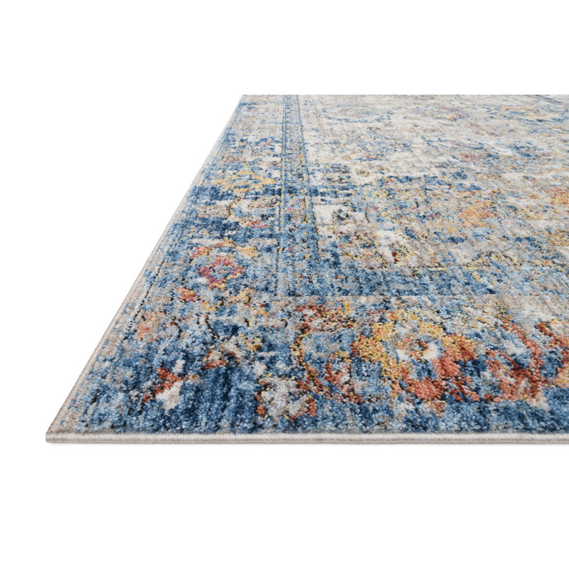 Tapis bleu Beauvonce, Rectangle 7 pi 10 po x 10 pi 6 po