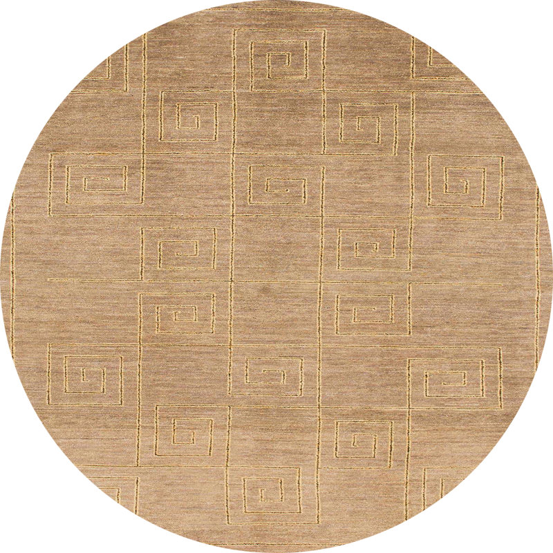 Tapis abstrait moderne 1498, Rond 5 pi