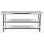 Table en acier inoxydable avec 2 tablettes inférieures KitchQuip Express - H 35 po x l 72 po x P 30 po-60901504