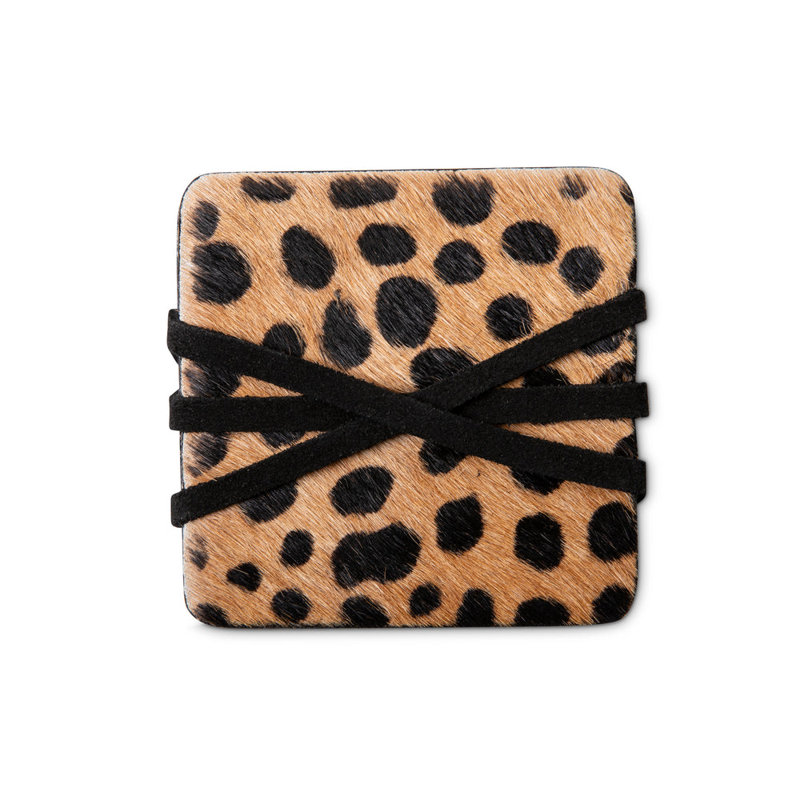 Ingulule (Cheetah) Coasters W/ Tie (S/6)