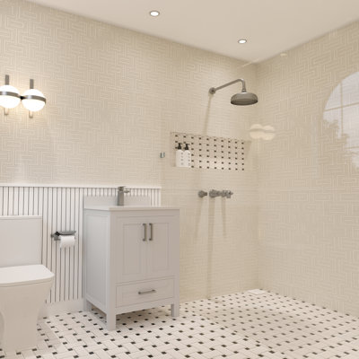 Ensemble de meuble-lavabo simple 24 "avec miroir